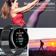 LIGE 2023 Smart watch Ladies Full touch Screen Sports Fitness watch IP67 waterproof Bluetooth For Android iOS Smart watch Female