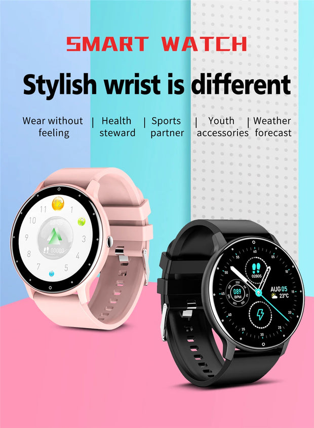 LIGE 2023 Smart watch Ladies Full touch Screen Sports Fitness watch IP67 waterproof Bluetooth For Android iOS Smart watch Female