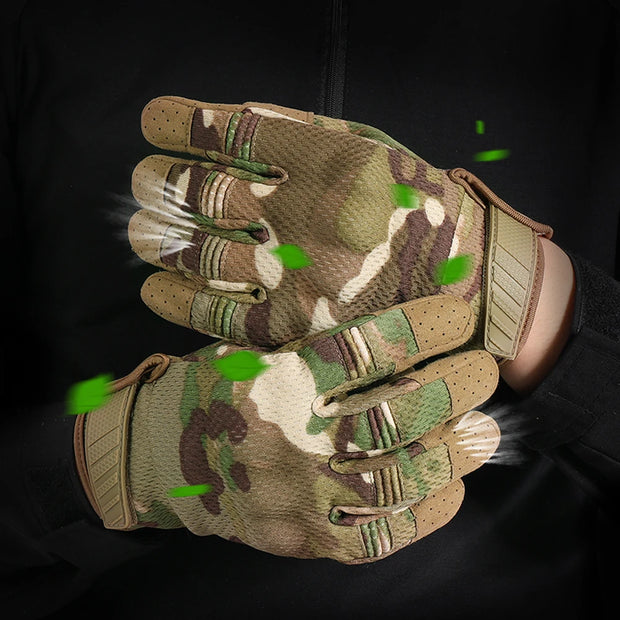 Men Tactical Gloves Touch Screen Cycling Gloves Sports Camo Army Glove Outdoor Motorcycle Riding Bike Running Paintball Gloves