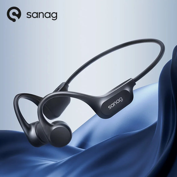 # Sanag B60 True Bone Conduction Wireless Earphone Swimming Riding Headphones 64GB Memory Offline Local MP3 Playback Earbuds