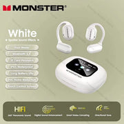 Monster Smart Touch Screen Wireless Headset OWS Bluetooth 5.4 Earphones IPX5 Sport Headphone TF Card Cellphone-free Playback MP3