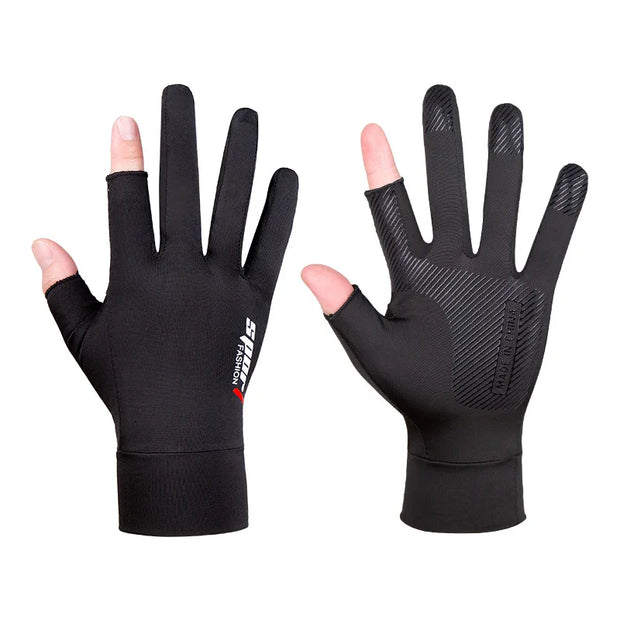 TouchScreen Gloves Fishing Cycling Ice Silk Quick Drying Breathable Elastic Sun Protection Workout Fitness Sports Driving Gym