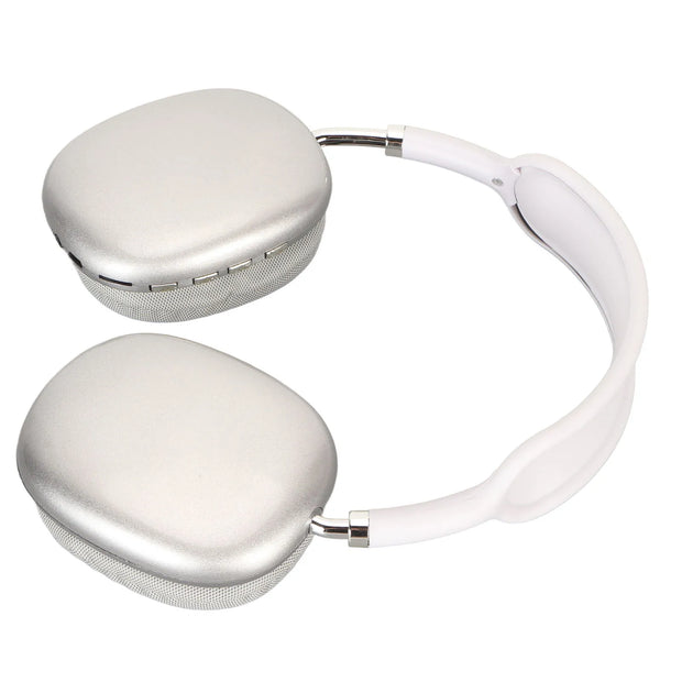 Bluetooth Headphone HiFi  Bass Built in Mic Support Memory Card Wireless Headset for Running Travel White Over Ear Headphone