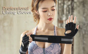 1Pair Half Finger Gym Fitness Gloves with Wrist Wrap Support for Men Women Crossfit Workout Power Weight Lifting Equipment