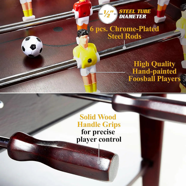 Foosball Multiple Styles Soccer Foosball Tables, Durable & Stylish Designs with Tabletop Sports Soccer Balls, Perfect for Family