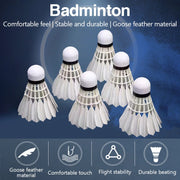 1/3pcs Badminton Balls Shuttlecock White Goose Feather Flying Stability Durable Feather Shuttlecock Ball Outdoor Training