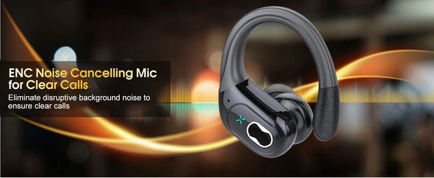 TWS Sports Earbuds Bluetooth 5.4 HIFI Bass Wireless Headphones LED Touch Hands-free Earphone Noise Cancelling Waterproof Headset