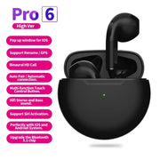 Air Pro 6 TWS Wireless Headphones with Mic Fone Bluetooth Earphones Sport Running Headset for Apple iPhone Xiaomi Pro6 Earbuds