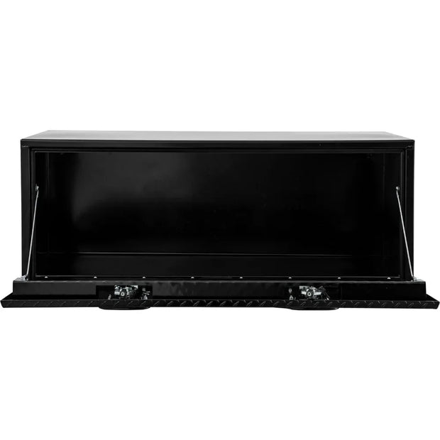 1702510 Black Steel Truck Tool Box With Aluminum Diamond Tread Door, 18 x 18 x 48 Inch, Made In The USA, Truck Box