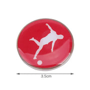 1Pc Sports Football Pattern Pick Edge Referee Side Toss Coin for Kids Adults Soccer Football Volleyball Table Tennis