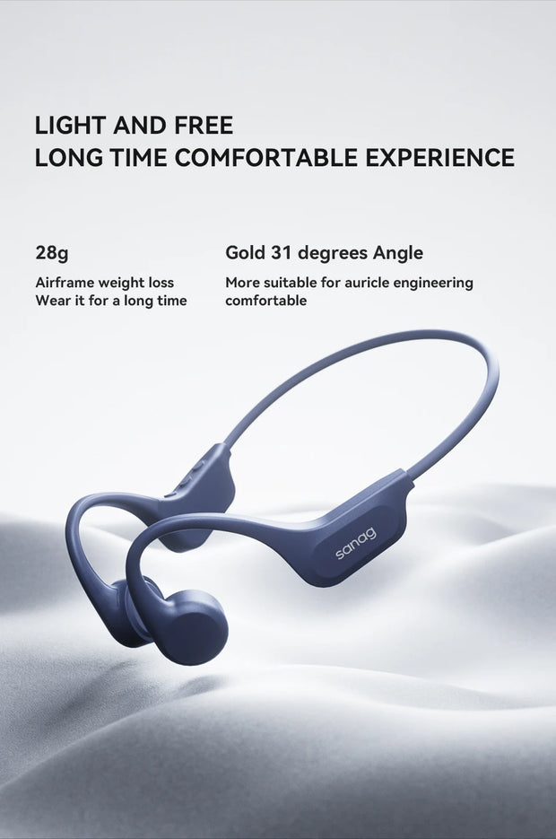 # Sanag B60 True Bone Conduction Wireless Earphone Swimming Riding Headphones 64GB Memory Offline Local MP3 Playback Earbuds