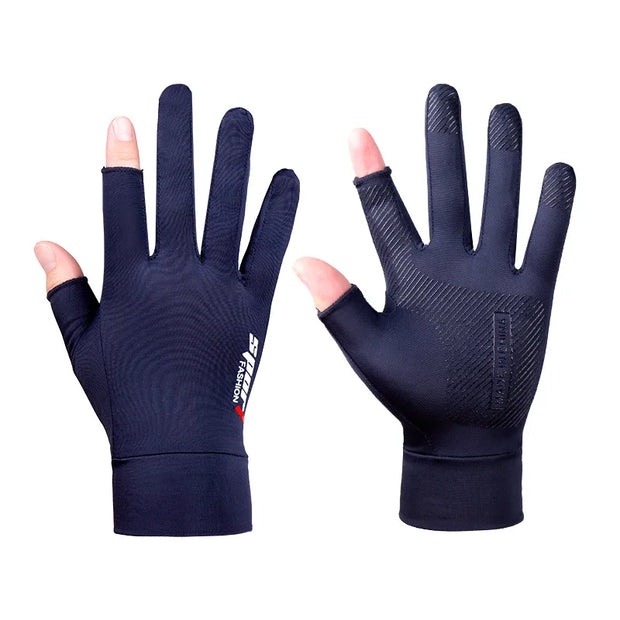 TouchScreen Gloves Fishing Cycling Ice Silk Quick Drying Breathable Elastic Sun Protection Workout Fitness Sports Driving Gym