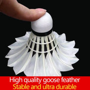 1/3pcs Badminton Balls Shuttlecock White Goose Feather Flying Stability Durable Feather Shuttlecock Ball Outdoor Training