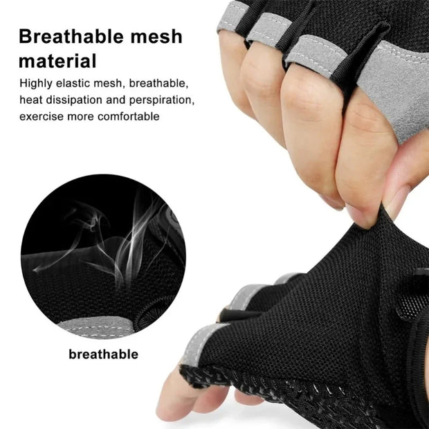 Gym Gloves Fingerless Sports Fitness Training Men's Cycling Gloves Woman Motorcycle Mtb Anti-slip Gloves Bicycle Accessories