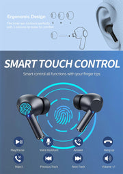 Wireless Earphone Bluetooth 5.3 Headphone 60H Playback LED Power Display Ear Buds Mic Noise Cancellation Stereo Sound Earphones