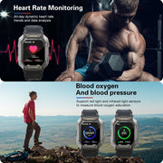 Military Sports Men Smart Watch Fitness Tracker 5ATM Waterproof Intelligent Watches Wrist Smartwatch for Xiaomi Huawei iOS 2024