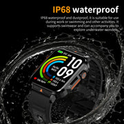 2024 Outdoor Military Smart Watch Men Health Monitor AI Bluetooth Call Fitness Sport Waterproof Smartwatch for Women Android IOS