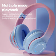 New Wireless Headphones Bluetooth 5.2 High Fidelity Stereo Sports Headset Foldable Music Game Earphone Microphone Gradient Color