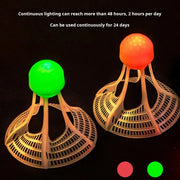 2 Pcs Badminton Shuttlecocks Baseball Practice Lighting Birdies 360-Degree Lighting Badminton Balls For Sports Fitness 배드민턴 제기