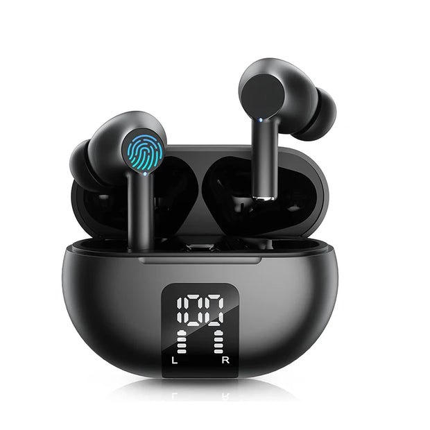 Wireless Earphone Bluetooth 5.3 Headphone 60H Playback LED Power Display Ear Buds Mic Noise Cancellation Stereo Sound Earphones