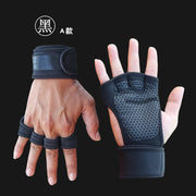 Cycling gloves Weightlifting Training for Men Women Fitness Sports Body Building Gymnastics Gym Hand Wrist Palm Protector Gloves