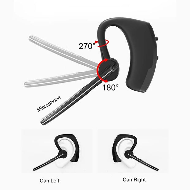 V9 earphones Handsfree Business Bluetooth Headphone With Mic Wireless Bluetooth Headset For Drive Noise Reduction