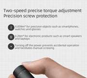 New XIAOMI Mijia Electric Screwdriver Kit 2 Gear Rechargeable Portable 24/S2 Steel Screwdriver Precision Bit Torque Daily Use