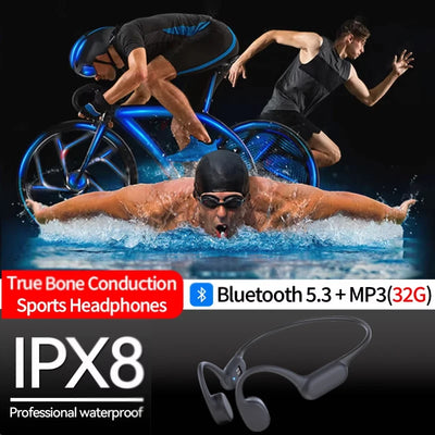 Bone Conduction Earphones Sports Bluetooth Earphone IPX8 Waterproof Swimming Headset Open Ear Bluetooth 5.4 Earbuds for Xiaomi