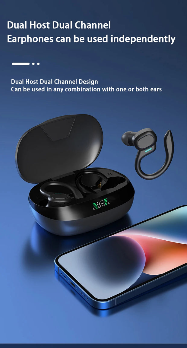 SHUKE Bluetooth Earbuds Wireless Earphones Sport EarHook Headset 9D Hifi Stereo Sound Waterproof Headphones In Ear With Micphone