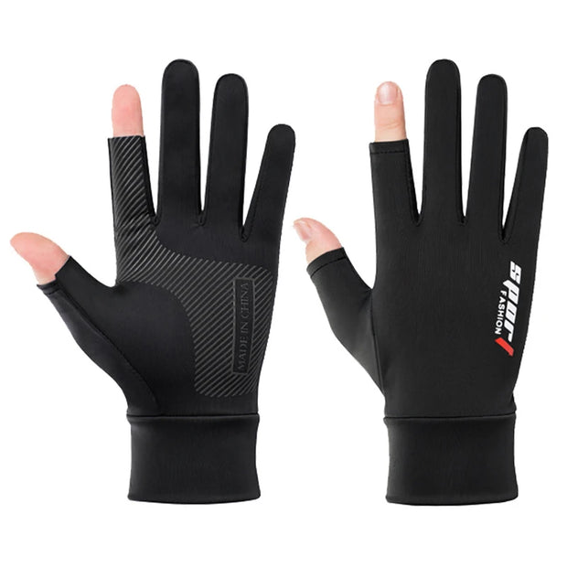 TouchScreen Gloves Fishing Cycling Ice Silk Quick Drying Breathable Elastic Sun Protection Workout Fitness Sports Driving Gym