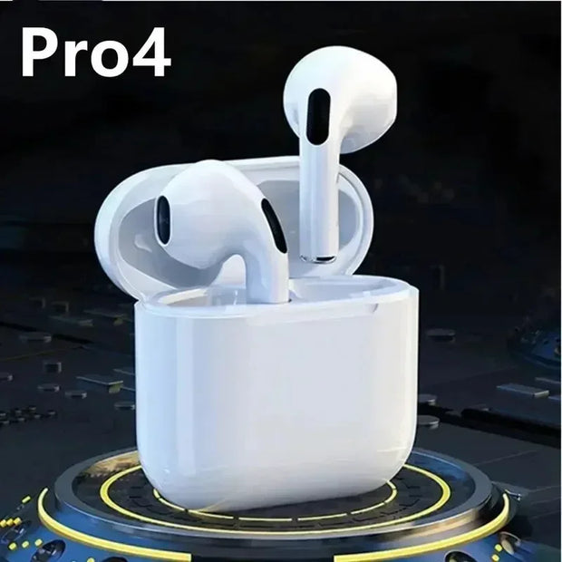 Pro 4 TWS Wireless Headphones Earphone Bluetooth Compatible 5.0 Waterproof Headset with Mic for iOS Android PC Gaming Earbuds