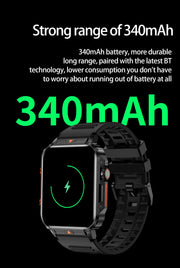 2024 Outdoor Military Smart Watch Men Health Monitor AI Bluetooth Call Fitness Sport Waterproof Smartwatch for Women Android IOS