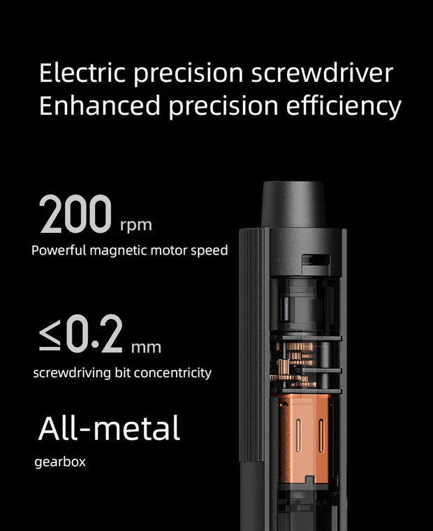 New XIAOMI Mijia Electric Screwdriver Kit 2 Gear Rechargeable Portable 24/S2 Steel Screwdriver Precision Bit Torque Daily Use