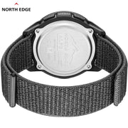 NORTH EDGE APLS Men's Carbon fiber Digital Watch Shock Militray Sports Super Light Outdoor Compass Waterproof 50M Wristwatches