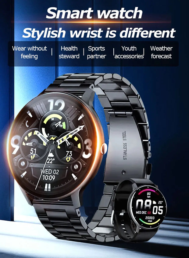 2024 New Smart Watch Men Full Touch Screen Sport Fitness Watch IP67 Waterproof Bluetooth For Android ios smartwatch Men+box