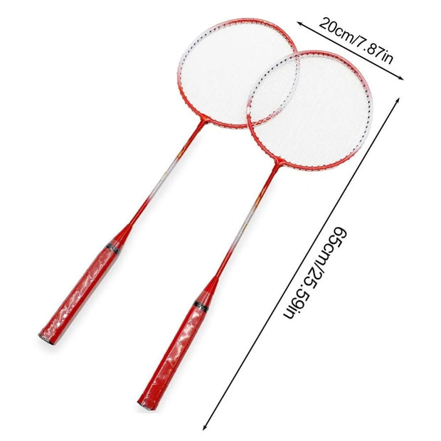 Professional Badminton Rackets Shuttlecocks and Carrying Bag Set Double Badminton Racquet Set Indoor Outdoor Speed Sports