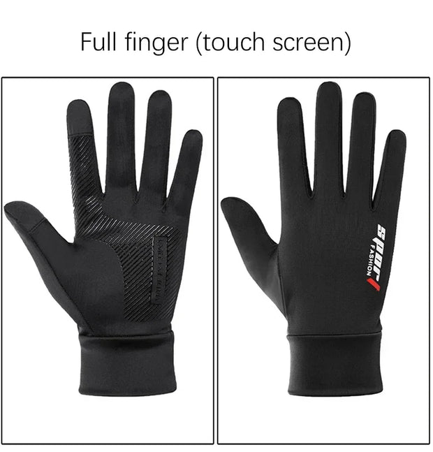 Summer Men Women Gloves Fishing Cycling Ice Silk Breathable Elastic Sun Protection Touchscreen Fitness Sports Driving Gloves