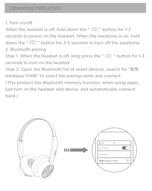 Choice Lenovo Th66 Wireless Bluetooth 5.4 Headphones HD Lossless Sound Movie Mode Headset Trendy Accessories Earbuds New