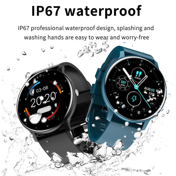 Men Smart Watch Full Touch Screen Digital Fitness Tracker IP68 Waterproof Sports Smartwatch for Women Xiaomi Huawei Phones 2023