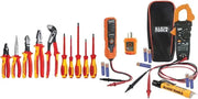 1000V Insulated Pliers, Cutters, Screwdrivers and Klein Electrical Test Kit with Clamp Meter and Testers