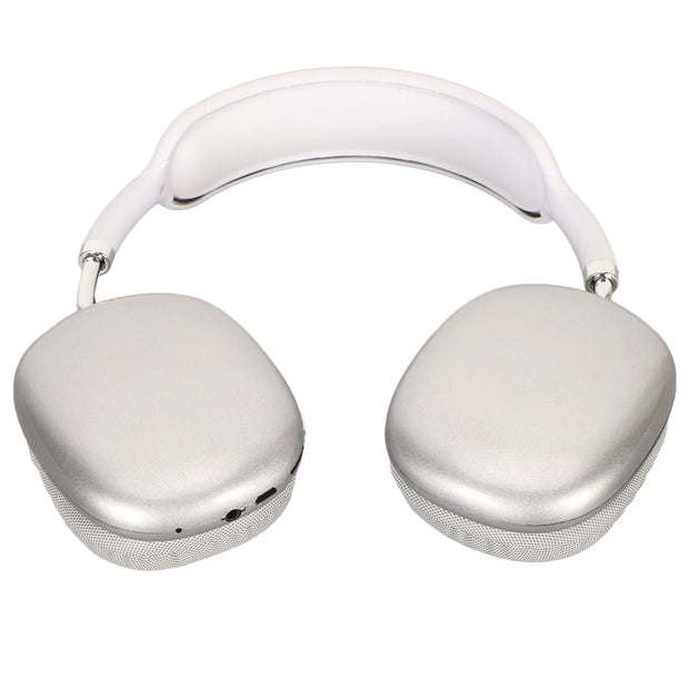 Bluetooth Headphone HiFi  Bass Built in Mic Support Memory Card Wireless Headset for Running Travel White Over Ear Headphone