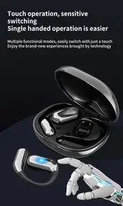 Open Ear Headset Wireless Bluetooth Earbuds,Intelligent Touch Screen Headphones,Built-in Mic,Sport Earphones,for Running Fitness