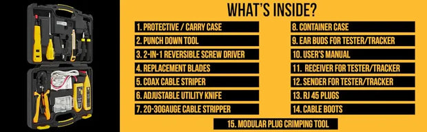 Network Repair Tool Kit 15 In 1 – Electronic Tool Set (6 Pack)