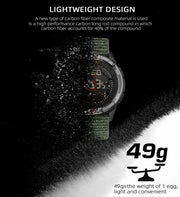 NORTH EDGE APLS Men's Carbon fiber Digital Watch Shock Militray Sports Super Light Outdoor Compass Waterproof 50M Wristwatches