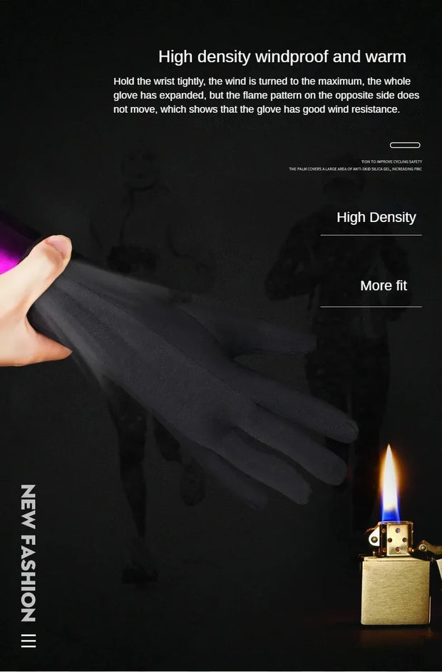 Autumn Winter Cold-proof Running Gloves Windproof Non-slip Keep Warm Touch Screen Outdoor Sports Cycling Gloves Men And Women