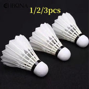 1/3pcs Badminton Balls Shuttlecock White Goose Feather Flying Stability Durable Feather Shuttlecock Ball Outdoor Training