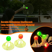 2 Pcs Badminton Shuttlecocks Baseball Practice Lighting Birdies 360-Degree Lighting Badminton Balls For Sports Fitness 배드민턴 제기