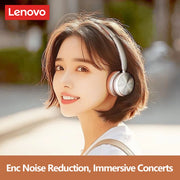 Choice Lenovo Th66 Wireless Bluetooth 5.4 Headphones HD Lossless Sound Movie Mode Headset Trendy Accessories Earbuds New