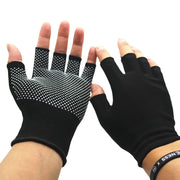 Ice Silk Half-finger Cycling Gloves for Men and Women Outdoor Sports Fitness Driving Fishing High-elastic Comfortable Sunscreen