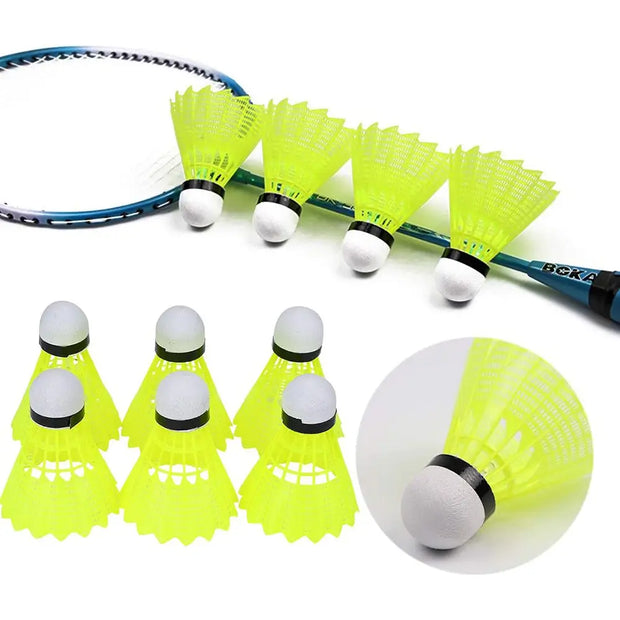 3/6PCS Durable Shuttlecocks Yellow Nylon Shuttlecocks Badminton Shuttlecocks Indoor Outdoor Sports Badminton Training Balls